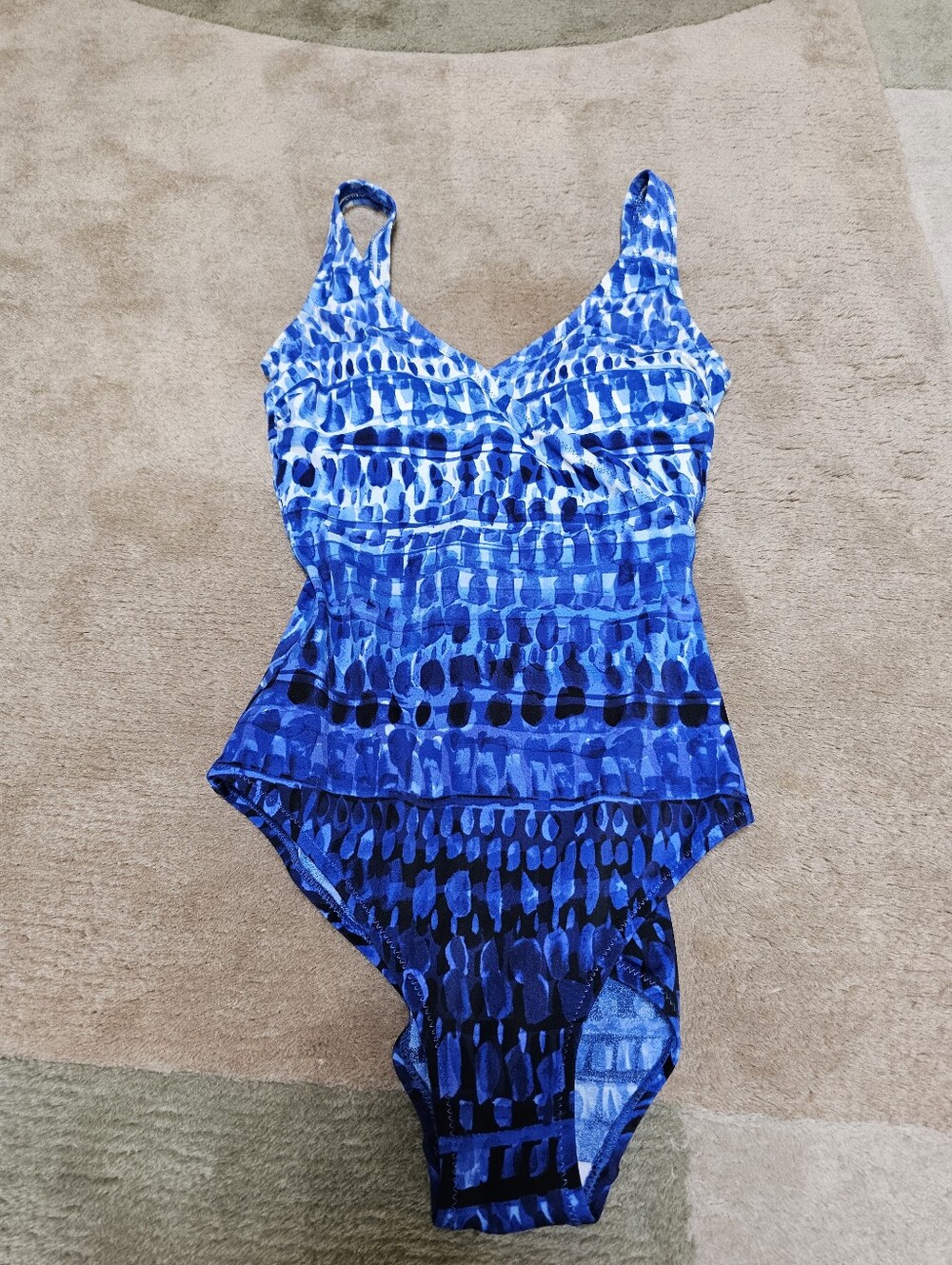 Gottex Blue Patterned One-Piece Swimsuit